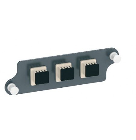 Coverplate provided with 3 LC duplex multimode adapters